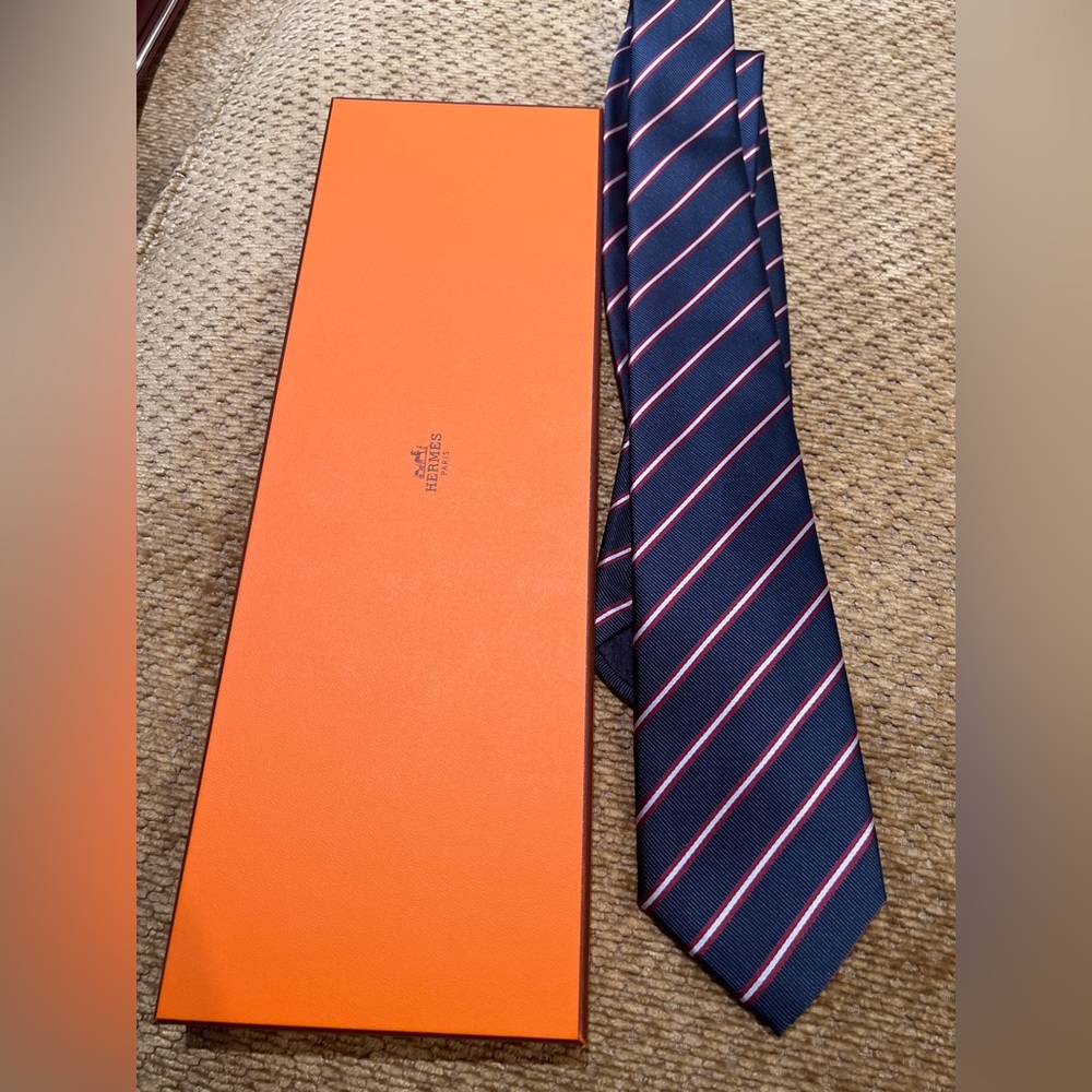 Hermes striped tie